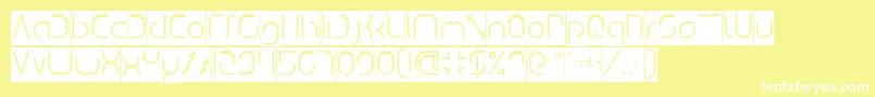 DismechaInverse Font – White Fonts on Yellow Background