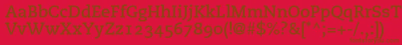 PmnCaecilia75BoldOldstyleFigures Font – Brown Fonts on Red Background
