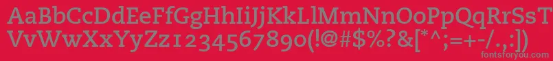 PmnCaecilia75BoldOldstyleFigures Font – Gray Fonts on Red Background