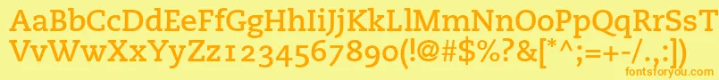 More about PmnCaecilia75BoldOldstyleFigures Font PmnCaecilia75BoldOldstyleFigures Font – Orange Fonts on Yellow Background
