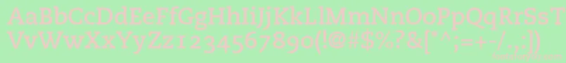 PmnCaecilia75BoldOldstyleFigures Font – Pink Fonts on Green Background