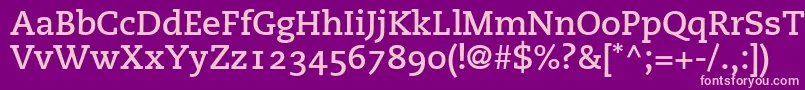 PmnCaecilia75BoldOldstyleFigures Font – Pink Fonts on Purple Background