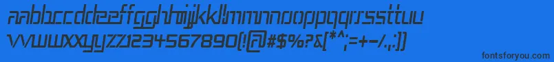 Rep3cni Font – Black Fonts on Blue Background