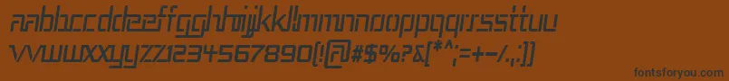 Шрифт Rep3cni – чёрные шрифты на коричневом фоне
