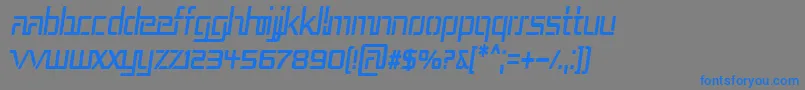 Rep3cni Font – Blue Fonts on Gray Background