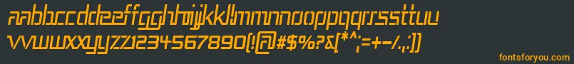Шрифт Rep3cni – оранжевые шрифты на чёрном фоне