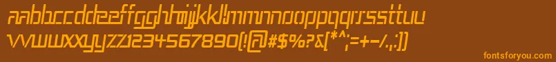 Шрифт Rep3cni – оранжевые шрифты на коричневом фоне