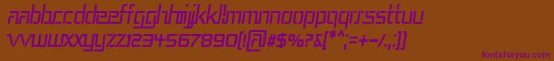 Rep3cni Font – Purple Fonts on Brown Background