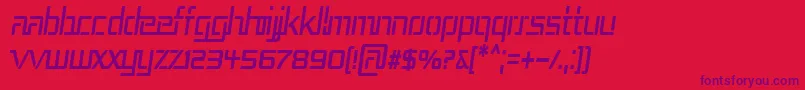 Rep3cni Font – Purple Fonts on Red Background
