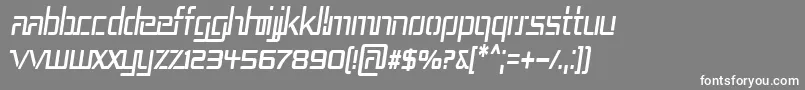 フォントRep3cni – 灰色の背景に白い文字