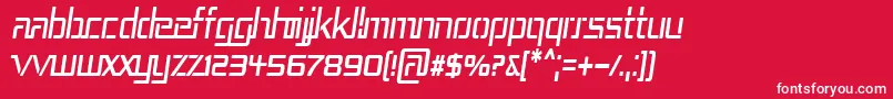 Rep3cni Font – White Fonts on Red Background