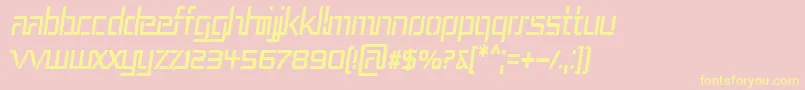 Rep3cni Font – Yellow Fonts on Pink Background