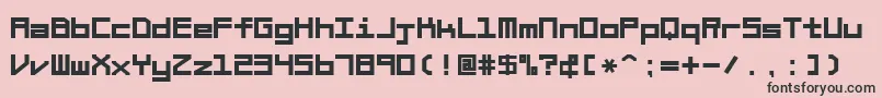 BraciolaMsExb Font – Black Fonts on Pink Background
