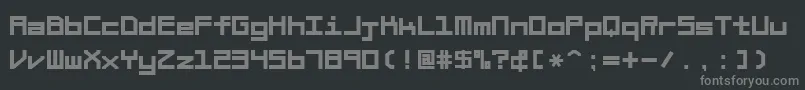 フォントBraciolaMsExb – 黒い背景に灰色の文字