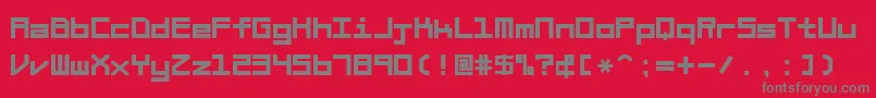 フォントBraciolaMsExb – 赤い背景に灰色の文字