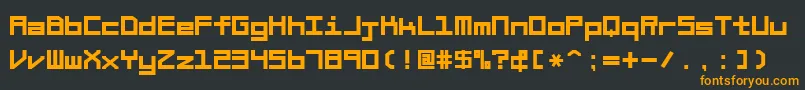 フォントBraciolaMsExb – 黒い背景にオレンジの文字