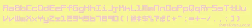 BraciolaMsExb Font – Pink Fonts on Yellow Background