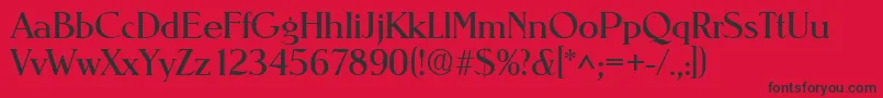 NevadaRegular Font – Black Fonts on Red Background