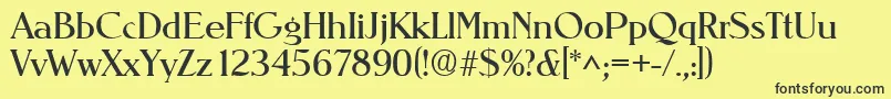 NevadaRegular Font – Black Fonts on Yellow Background