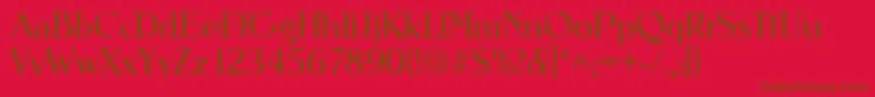 NevadaRegular Font – Brown Fonts on Red Background