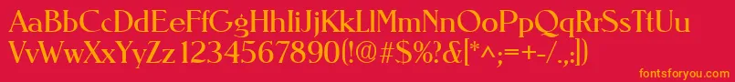NevadaRegular Font – Orange Fonts on Red Background