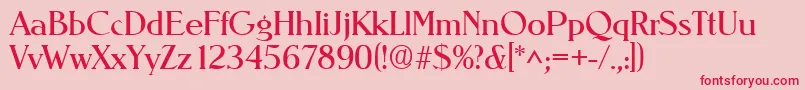 NevadaRegular Font – Red Fonts on Pink Background