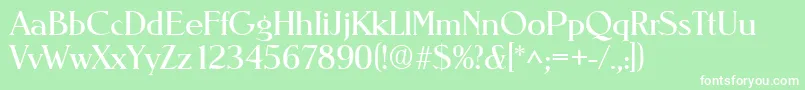 NevadaRegular Font – White Fonts on Green Background