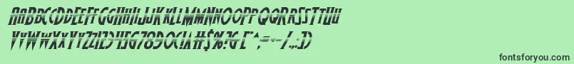 Wolfsbane2iihalfital Font – Black Fonts on Green Background
