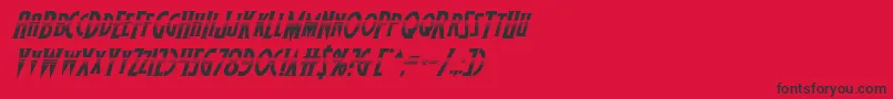 Wolfsbane2iihalfital Font – Black Fonts on Red Background