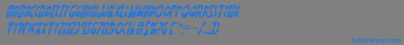 Wolfsbane2iihalfital Font – Blue Fonts on Gray Background