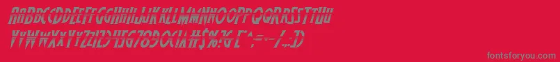 Wolfsbane2iihalfital Font – Gray Fonts on Red Background
