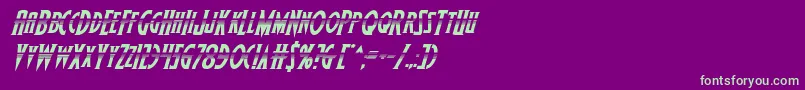 Wolfsbane2iihalfital Font – Green Fonts on Purple Background