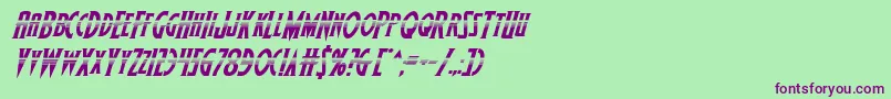Wolfsbane2iihalfital Font – Purple Fonts on Green Background