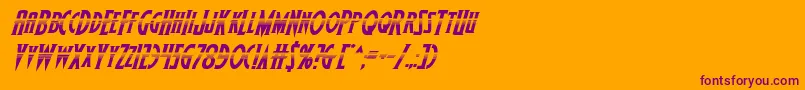 Wolfsbane2iihalfital Font – Purple Fonts on Orange Background