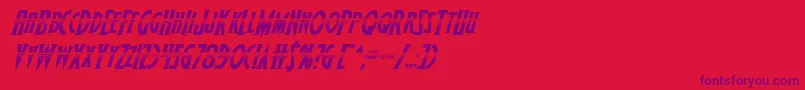 Wolfsbane2iihalfital Font – Purple Fonts on Red Background