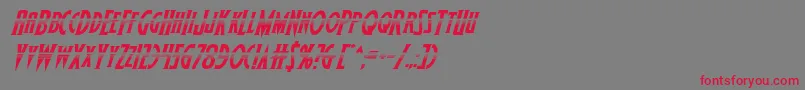Wolfsbane2iihalfital-Schriftart – Rote Schriften auf grauem Hintergrund