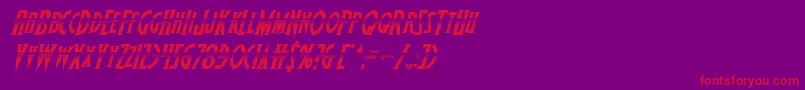 Wolfsbane2iihalfital Font – Red Fonts on Purple Background