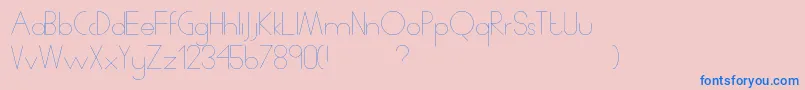 Humanp.JSkinny Font – Blue Fonts on Pink Background