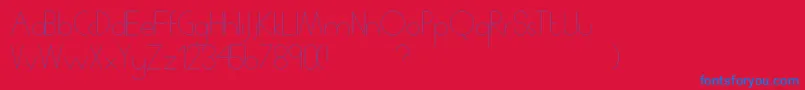 Humanp.JSkinny Font – Blue Fonts on Red Background