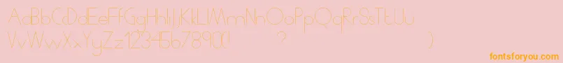 Humanp.JSkinny Font – Orange Fonts on Pink Background