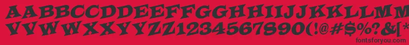 LatinotitulspupRegular Font – Black Fonts on Red Background