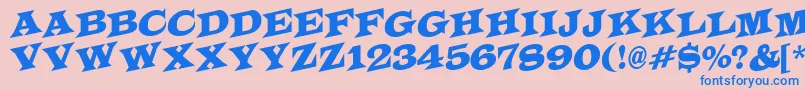 LatinotitulspupRegular Font – Blue Fonts on Pink Background