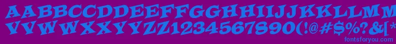 LatinotitulspupRegular Font – Blue Fonts on Purple Background