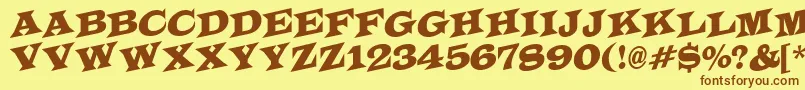 LatinotitulspupRegular Font – Brown Fonts on Yellow Background