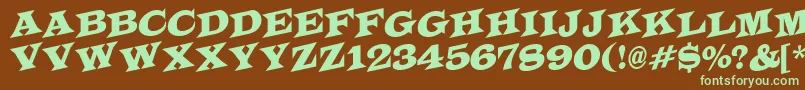 LatinotitulspupRegular Font – Green Fonts on Brown Background