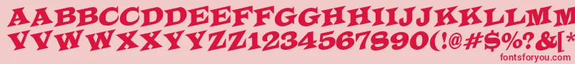 LatinotitulspupRegular Font – Red Fonts on Pink Background