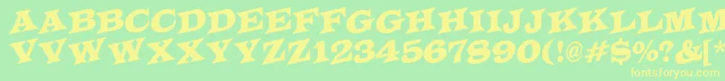 LatinotitulspupRegular Font – Yellow Fonts on Green Background