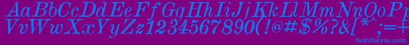 fuente BrokgauzEfronItalic – Fuentes Azules Sobre Fondo Morado