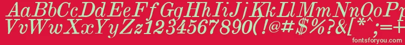 BrokgauzEfronItalic Font – Green Fonts on Red Background