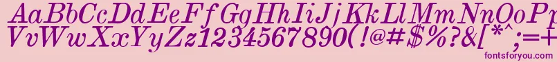 BrokgauzEfronItalic Font – Purple Fonts on Pink Background